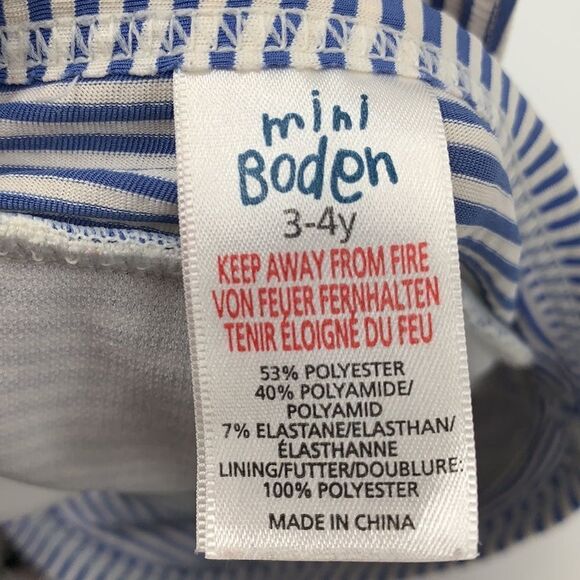 Mini Boden 3-4Y Striped Ruffle Bikini - Picture 6 of 7